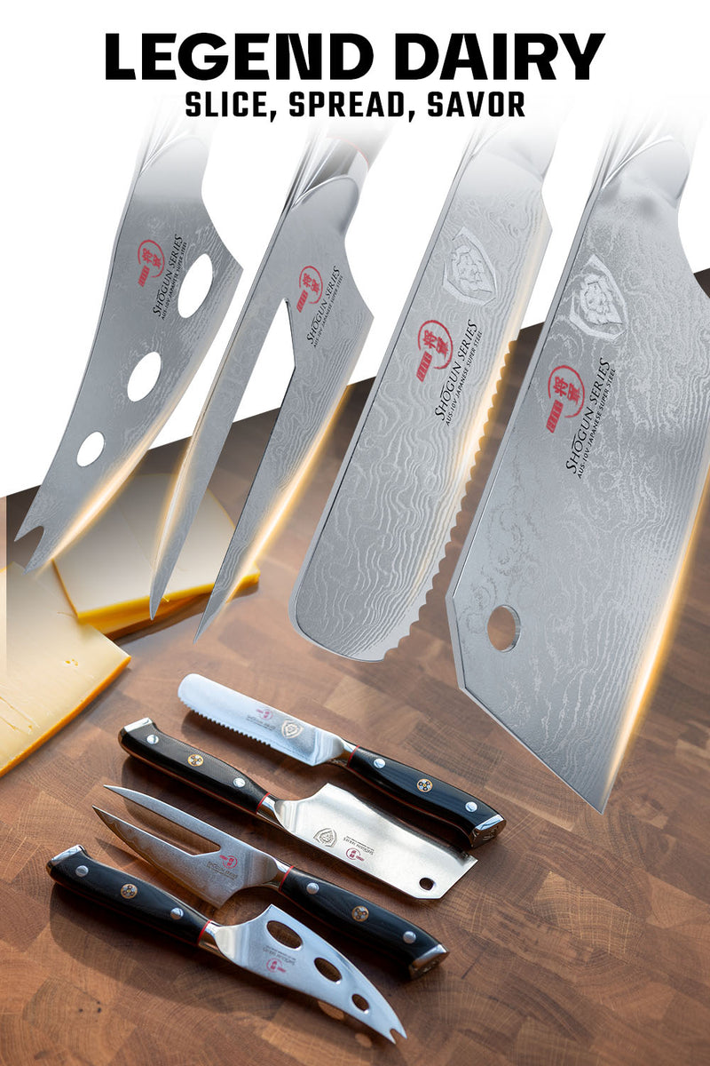 4 Piece Cheese Knife Set Shogun Series NSF Certified Dalstrong